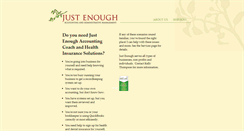 Desktop Screenshot of justenough.biz